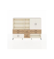 Arges Dolap 10 Raflı 6 Çekmeceli 4 Kapaklı 220x30x163 Aytaşı-Aytaşı/Çam