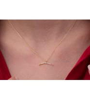 Onseva Kuyumculuk Minimal Ok Kolye 14 Ayar Altın