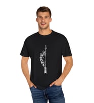 Erkek Ve Dişi Aslan Kombinli Oversize T-shirt (Siyah)