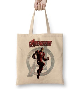 Avengers Iron Man İron Man Bez Çanta Uzun Saplı