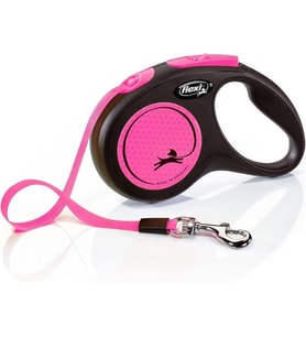 Flexi Neon Şerit Otomatik Köpek Tasması Small 5 mt Pembe