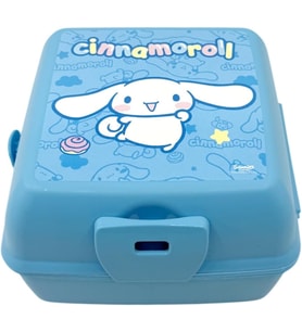 Cinnamoroll Temalı Lisanslı 4 Bölmeli Plastik Çocuk Beslenme Kutusu - Yemek Saklama Kabı Kaşık ve Çatallı
