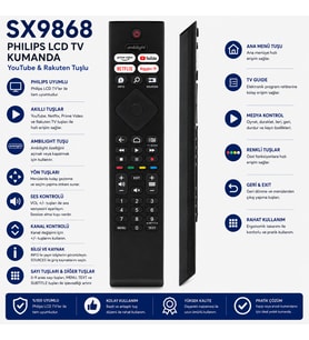 Philips SX9868 Netflix Youtube Kumanda