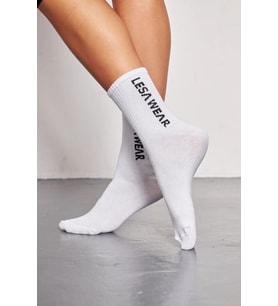 Lesa Wear Pamuk Penye Spor Çorap (Beyaz)