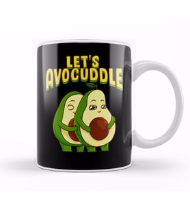 Funny Let s Avocuddle Cute Avocado Cuddling Pun Kupa Bardak Porselen