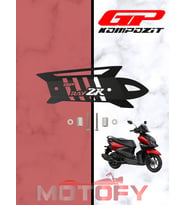 GP Kompozit Yamaha RayZR 2024 Uyumlu Egzoz Koruma Kapağı Siyah