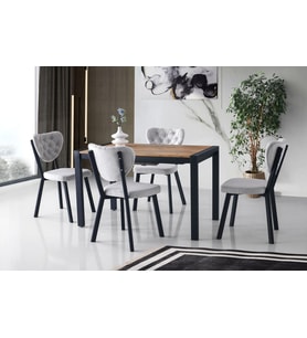 LATO MASA VE RİVONE SANDALYE TAKIMI, ATLANTİK ÇAM, 120x74