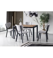 LATO MASA VE RİVONE SANDALYE TAKIMI, ATLANTİK ÇAM, 120x74