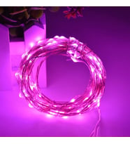 DEKOR DÜĞÜN IŞIKLARI PEMBE PİLLİ LED IŞIK PEMBE 10 METRE LED IŞIK PEMBE PİLLİ IŞIK PİNK LED LİGHT