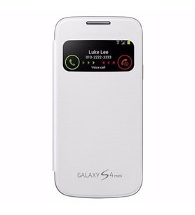 Galaxy S4 Mini i9190 ile Uyumlu S View Cover Kılıf Beyaz EF-CI919BWEGWW