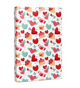 Kalpli Hediye Kutusu Desenli Çizgili Defter