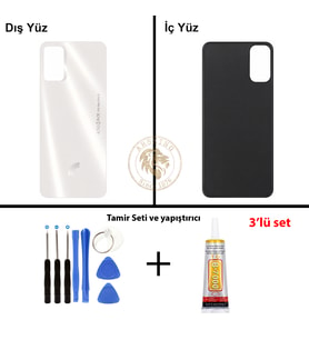 Reeder Vida Seti + Yapıştırıcı S19 Max Pro S Beyaz Yapıştırıcı B-7000 Yapıştırıcı Vida Seti Arka Kapak Arka Cam Batarya Kapağı Lazer Kesim Kapak Pil Kapağı Back Cover