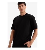 Defacto Oversize Siyah Erkek T-Shirt B6494AX/BK81