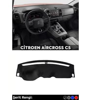 Cıtroen C5 Aırcross (2018-2021) 3d Torpido Koruma Kılıfı - Ön Göğüs Kaplama - Siyah Şerit