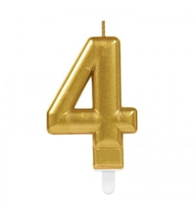4 Rakam Mum Gold Renk