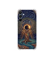 PrintiFy Samsung Galaxy A17 ile Uyumlu Simya Serisi Kozmik Denge Tasarımlı Uv Baskılı Köşe Korumalı Antişok Kılıf