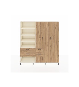 Hyperion Dolap 14 Raflı 4 Çekmeceli 4 Kapaklı 220x44x243 Aytaşı-Çam/Çam