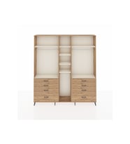 Arges Dolap 8 Raflı 8 Çekmeceli 3 Askılı 220x30x243 Çam-Aytaşı/Çam