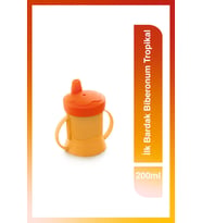 Tropikal Desenli Çocuklar İçin 200 ml İlk Biberon Bardak