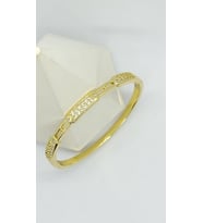 Grace Line Spark – İnce Taşlı Gold Kelepçe