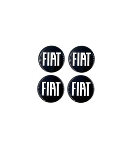 Fiat Tasarım Damla Sticker Siyah Fiat Jant Göbeği 5.5cm Uyumlu