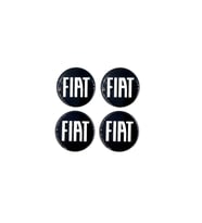 Fiat Tasarım Damla Sticker Siyah Fiat Jant Göbeği 5.5cm Uyumlu
