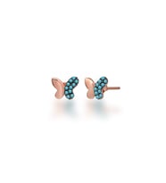 EMILIANO JEWELLERY SİLVER 925 AYAR MİNELİ KELEBEK KÜPE