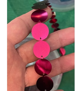 1.5 CM EN FUŞYA ÇANTA GİYİM AKSESUAR PUL PAYET (1 METRE)