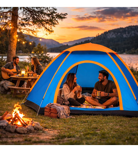 River World Kamp ve Doğa İçin Çadır Kurulumu Manuel Taşıma Çantalı 2-3 Kişilik Ölçüleri 200 cm x 150 cm x 110 cm