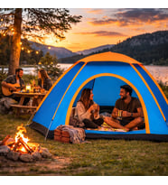 River World Kamp ve Doğa İçin Çadır Kurulumu Manuel Taşıma Çantalı 2-3 Kişilik Ölçüleri 200 cm x 150 cm x 110 cm