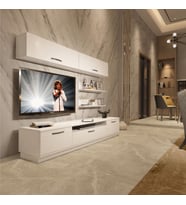 Decoraktiv Trendstyle 5 Slm Tv Ünitesi Tv Sehpası - Parlak Beyaz