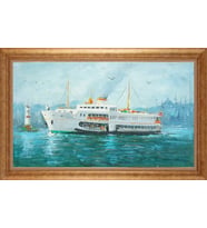 ALTIN ÇERÇEVELİ PASPARTULU TABLO CR89