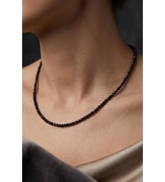Lacivert Yıldız Taşı Faset Kesim Kolye – 3 mm – Paslanmaz Çelik