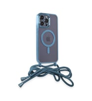 İphone 12 Pro Kılıf Divo Lazer Askılı Magsafe Kapak - Sierra Blue