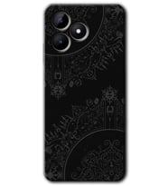 Realme C53 Kılıf HD Desen Baskılı Kılıf - Siyah Mandala