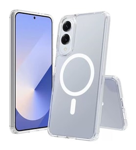 Coverzone Samsung Galaxy S25 Edge ile uyumlu K?l?f Wireless ?arj �zellikli MagSafe ile uyumlu Nitro Anti Shock Transparan K�?eler Airbag Korumal? ?effaf K?l?f