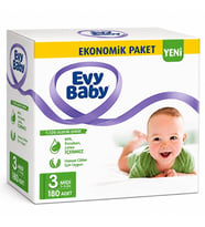 Evy Baby Bebek Bezi 3 Beden 5-9 KG Midi 180 Adet Süper Ekonomik Mega Pk