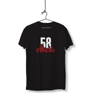 Ellisekiz 58 Yazılı Sivas Temalı Unisex Siyah Sıfır Yaka Tişört