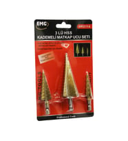 3 PARÇA HSS KADEMELİ MATKAP UCU SET (5680)