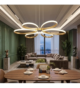 Lzy Avize Store Yonca 6’lı Eskitme Plafonyer – Salon, Mutfak, Çocuk Odası, Yemek Masası ve Antre Için Modern LED (Eskitme Gümüş)