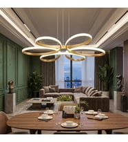Lzy Avize Store Yonca 6’lı Eskitme Plafonyer – Salon, Mutfak, Çocuk Odası, Yemek Masası ve Antre Için Modern LED (Eskitme Gümüş)