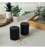 Keramika Mat Siyah Stackable Tuzluk / Biberlik 6 Cm