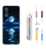 General Mobile GM 21 Pro GM 22 Pro Plus Kılıf Kablo Koruma Spiral Silikon Night Moon 1133