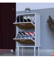 Modilayn UMAY Kapı Önü 52x90x26 cm’ lik 2 Düşer Kapak 4 Göz Bölmeli Ayakkabılık
