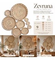 Zevruna Duvar Tabağı Seti – 9 Parça