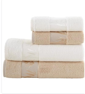 Romans Bambu 4lü Banyo Havlu Takımı Cappuccino/Krem