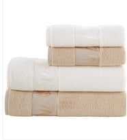 Romans Bambu 4lü Banyo Havlu Takımı Cappuccino/Krem