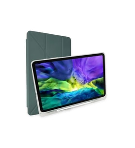 Apple iPad 2025 10.9 10.Nesil (A16) Kılıf Kalemlikli Mars Tablet Kılıfı - Koyu Yeşil