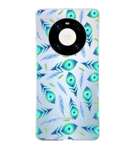 PrintiFy Huawei Mate 40 Pro ile Uyumlu 1mm Slim Fit Nazar Boncuğu 3 Baskılı Şeffaf  Kılıf