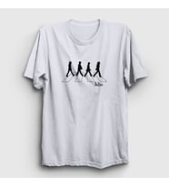 Presmono Unisex Beyaz Walk The Beatles T-Shirt 115687tt (Beyaz)